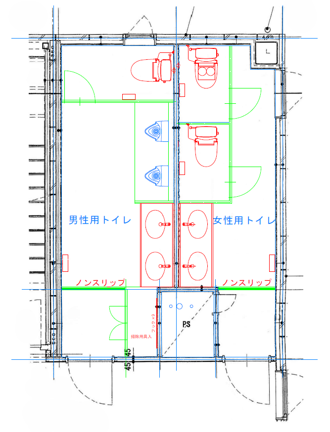 オフィスビルトイレ新設